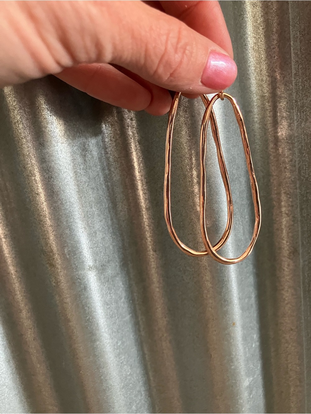 Rose Gold Squiggly Loop Earrings - Women Jewelry